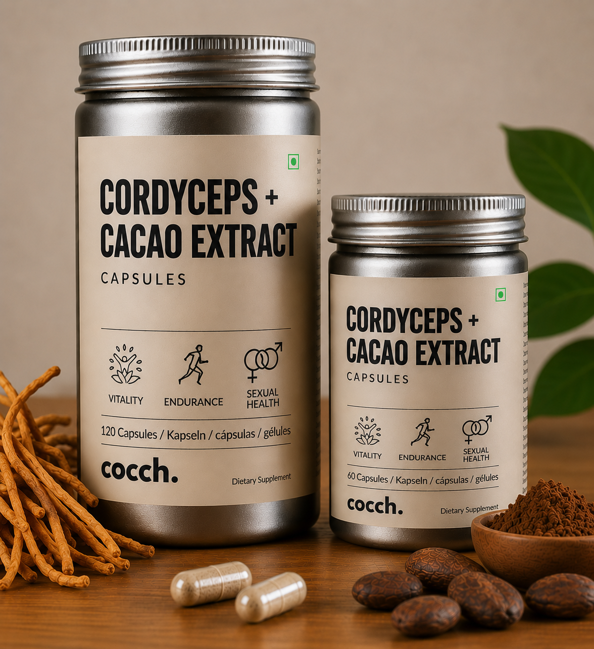 Cordyceps + Cocoa Extract Capsules