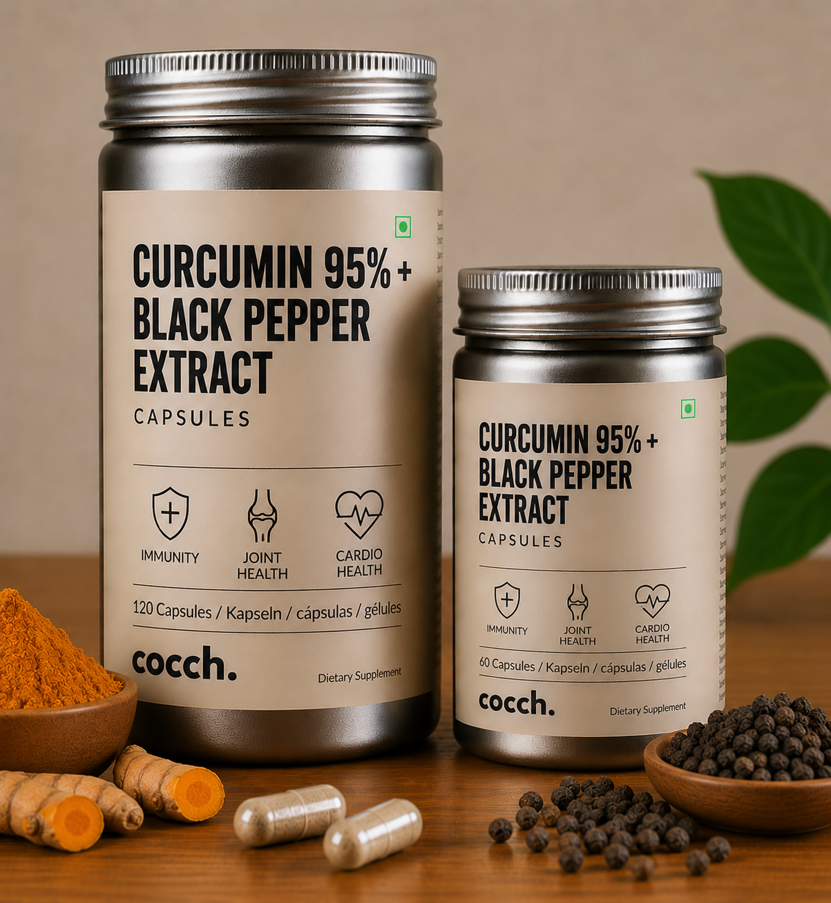 Curcumin 95% + Black Pepper Capsules